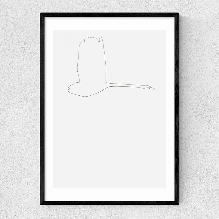 The Swan l Narrow Black Frame The Swan l Narrow Black Frame