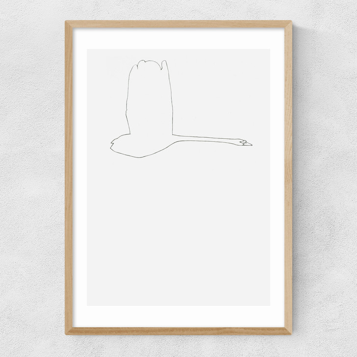 The Swan l Narrow Oak Frame The Swan l Narrow Oak Frame