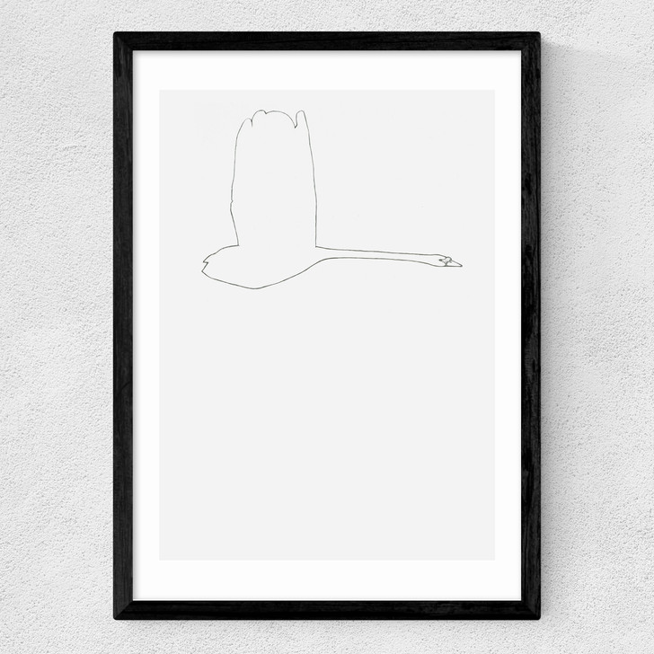 The Swan l Medium Black Frame