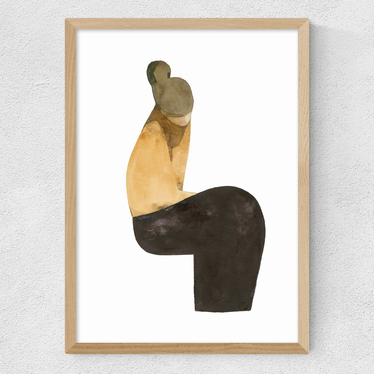 Sitting Woman XV Medium Oak Frame Sitting Woman XV Medium Oak Frame