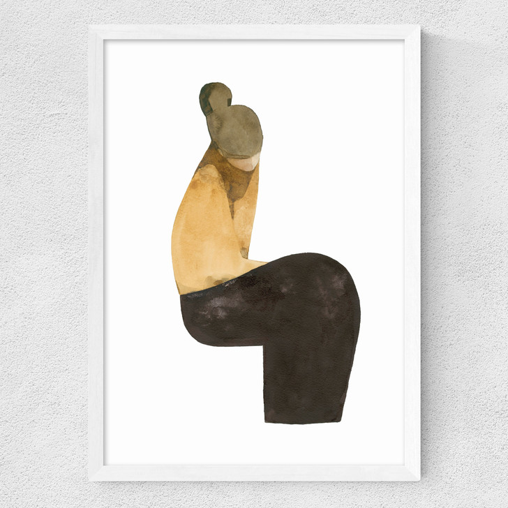 Sitting Woman XV Medium White Frame Sitting Woman XV Medium White Frame