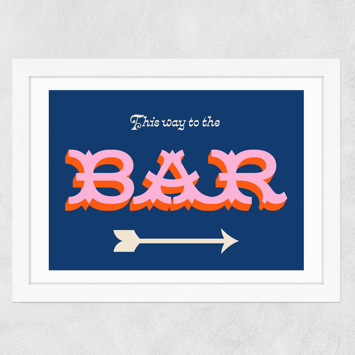 The Bar Wide White Frame