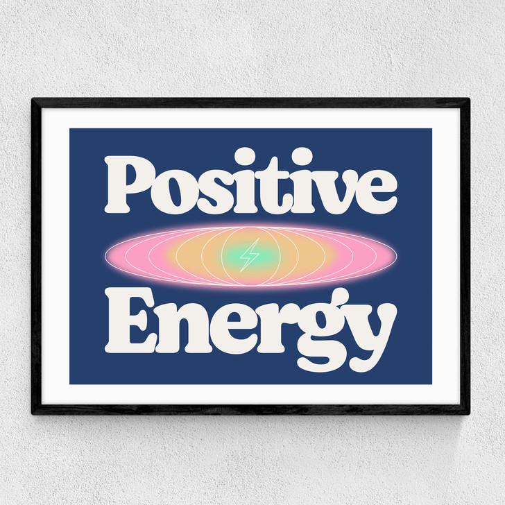 Positive Energy by HollieGraphik Narrow Black Frame Positive Energy by HollieGraphik Narrow Black Frame