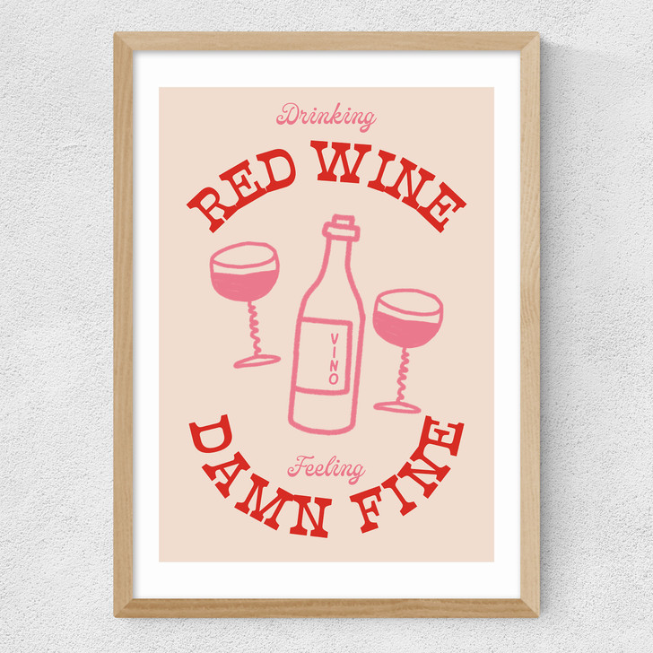 Red Wine Medium Oak Frame Red Wine Medium Oak Frame