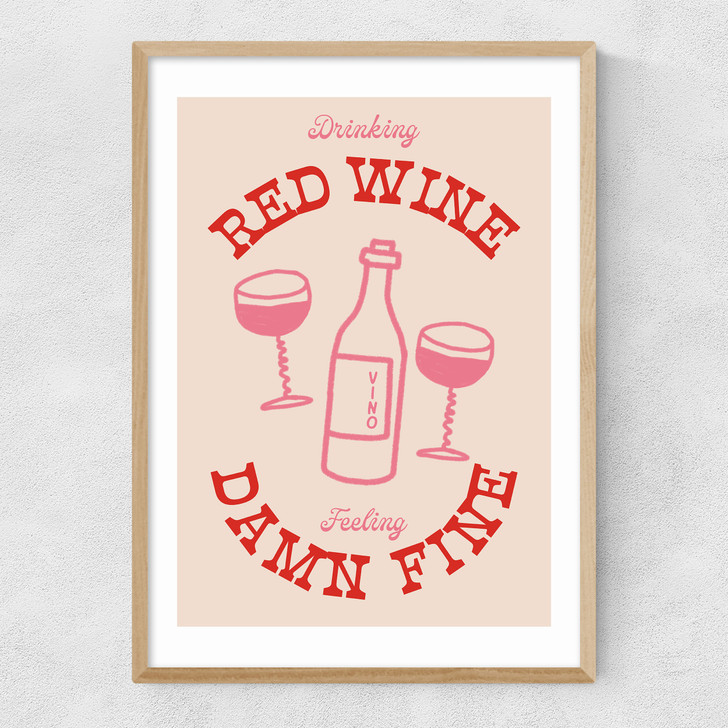 Red Wine Narrow Oak Frame
