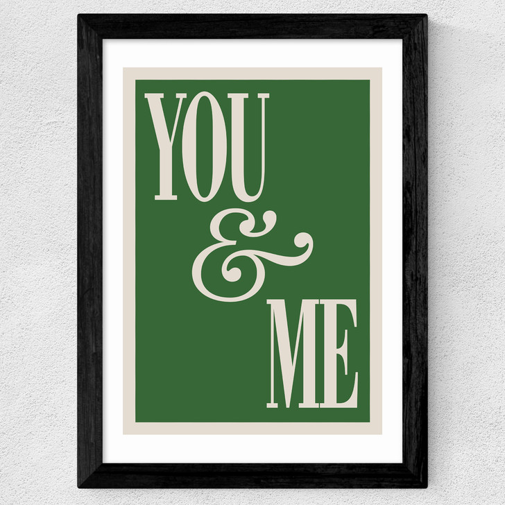 You And Me Wide Black Frame
