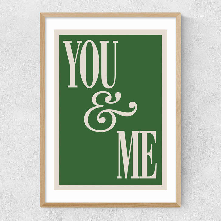 You And Me Narrow Oak Frame