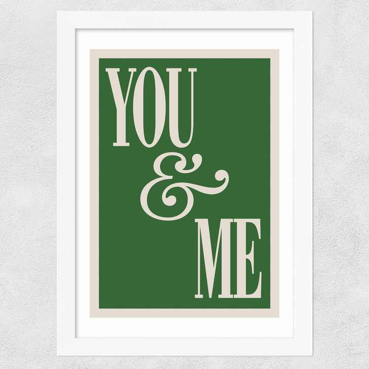 You And Me Wide White Frame