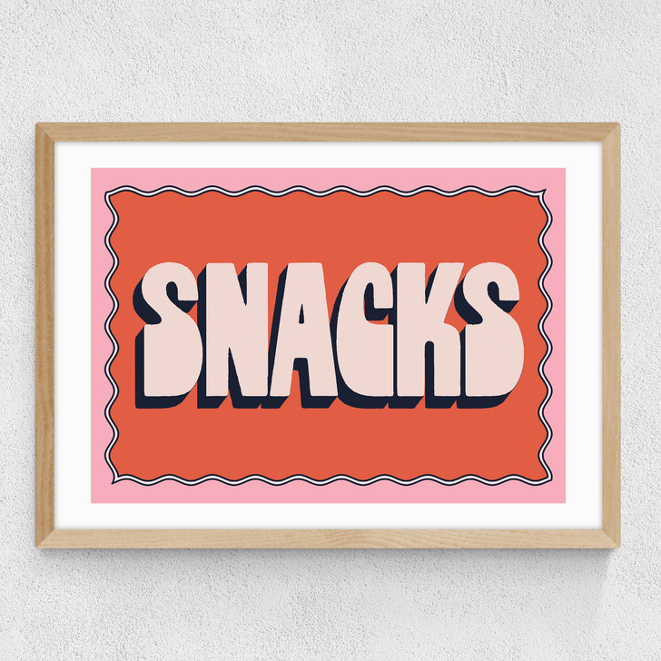 Snacks Medium Oak Frame Snacks Medium Oak Frame