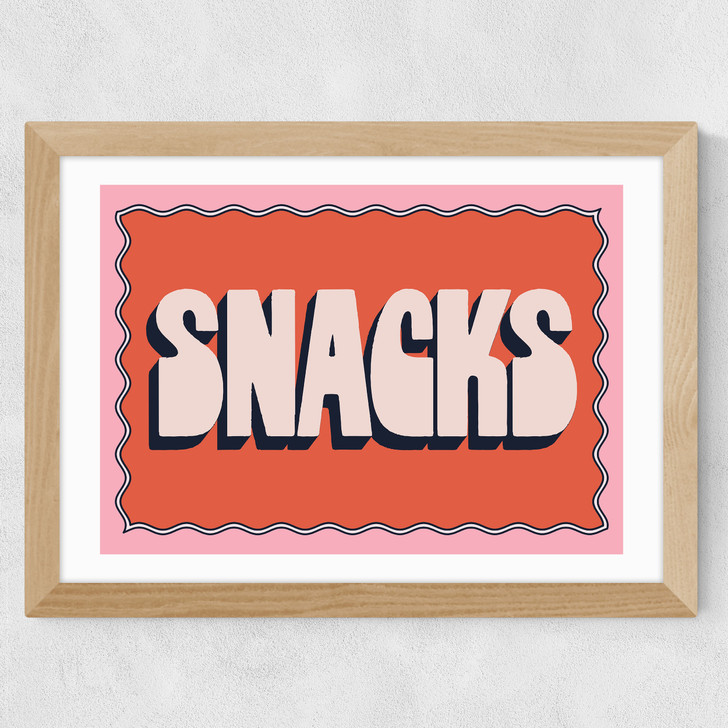 Snacks Wide Oak Frame Snacks Wide Oak Frame