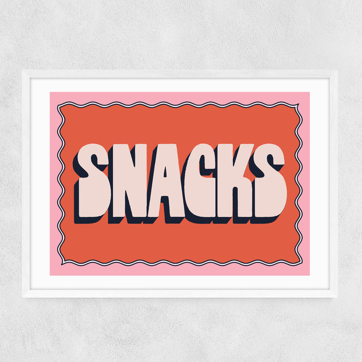 Snacks Narrow White Frame
