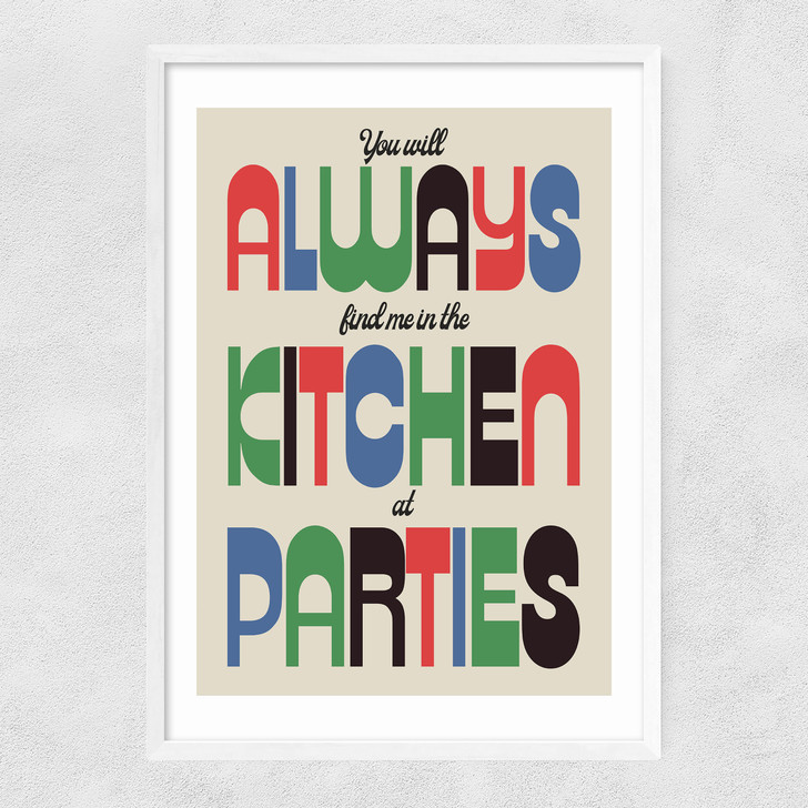 Parties Narrow White Frame