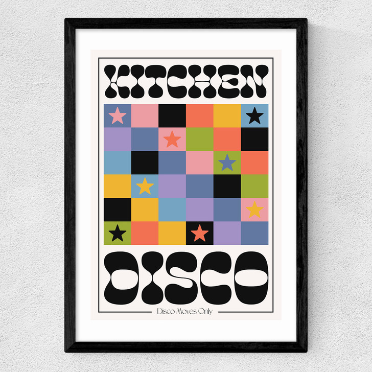 Kitchen Disco by HollieGraphik Medium Black Frame Kitchen Disco by HollieGraphik Medium Black Frame