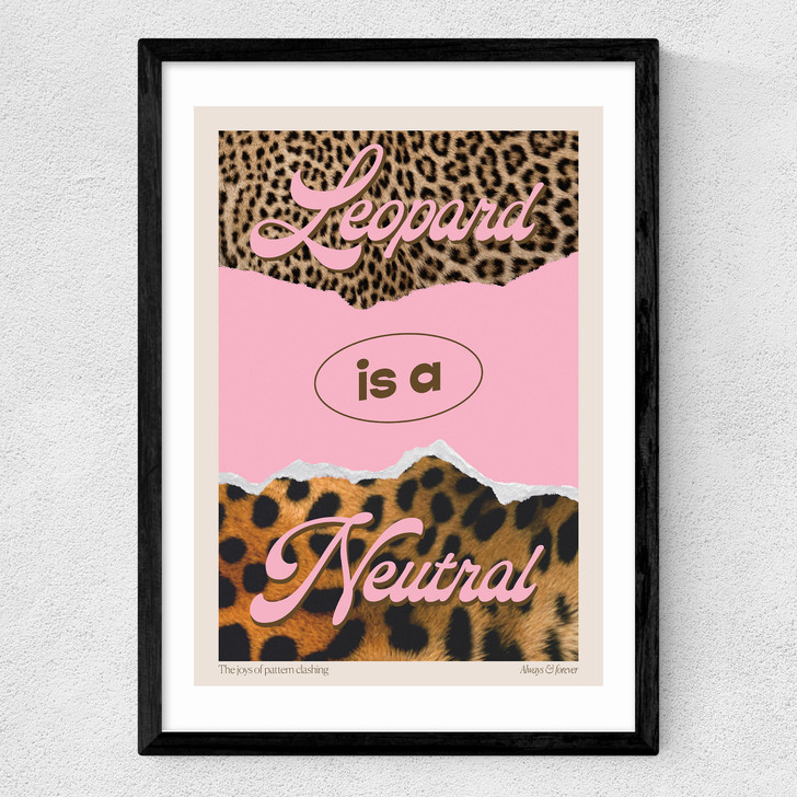 Leopard by HollieGraphik Medium Black Frame