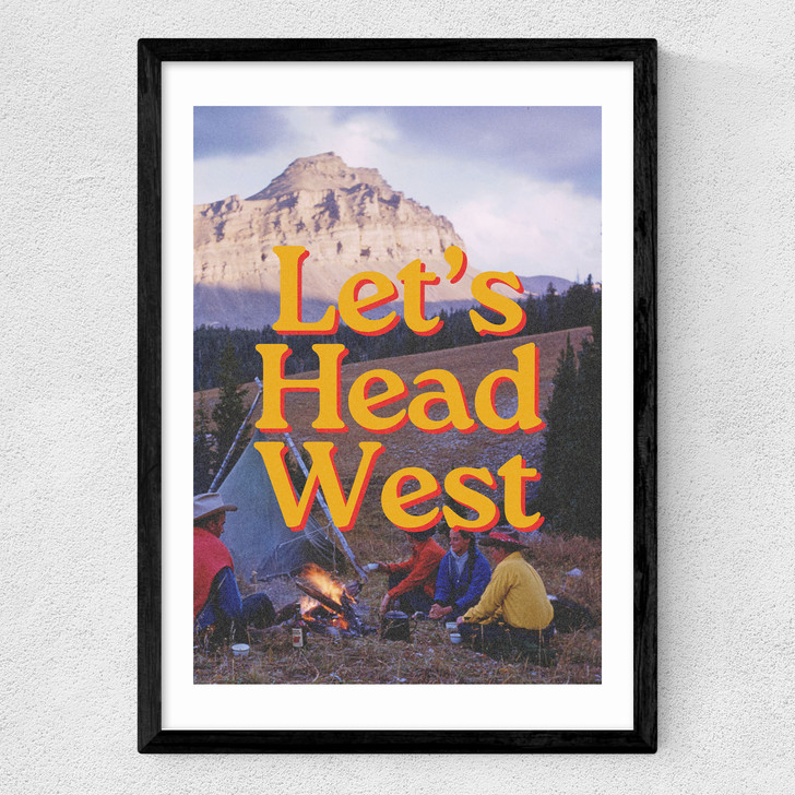 Let's Head West Medium Black Frame Let's Head West Medium Black Frame
