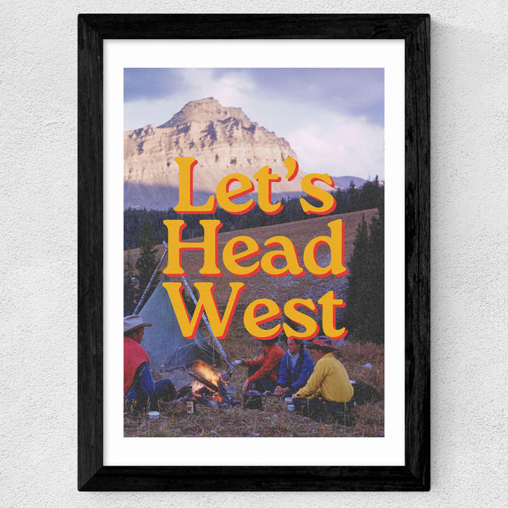 Let's Head West Wide Black Frame Let's Head West Wide Black Frame