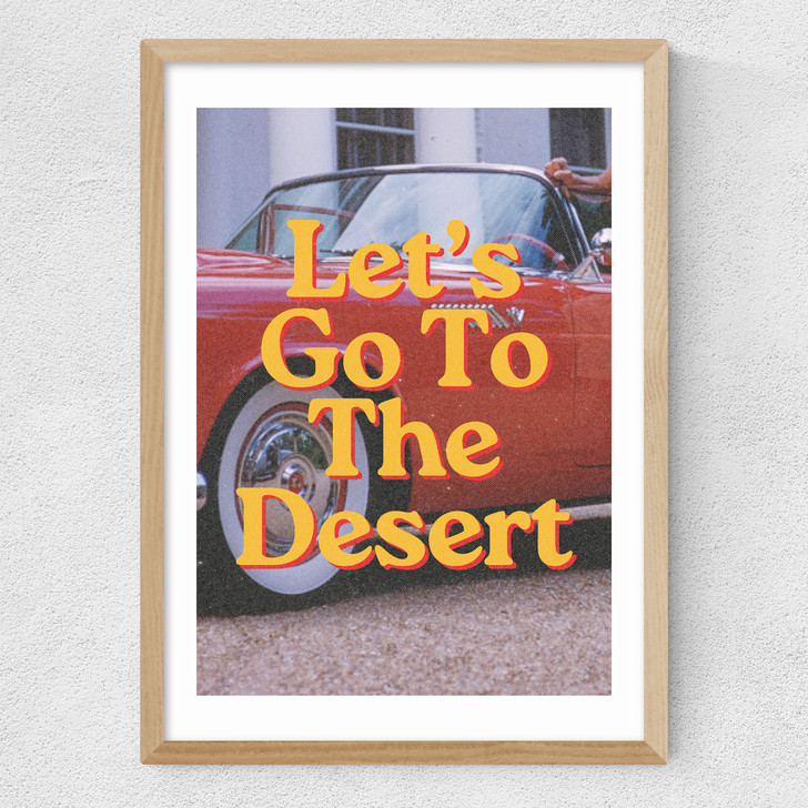 Let's Go To The Desert Medium Oak Frame Let's Go To The Desert Medium Oak Frame