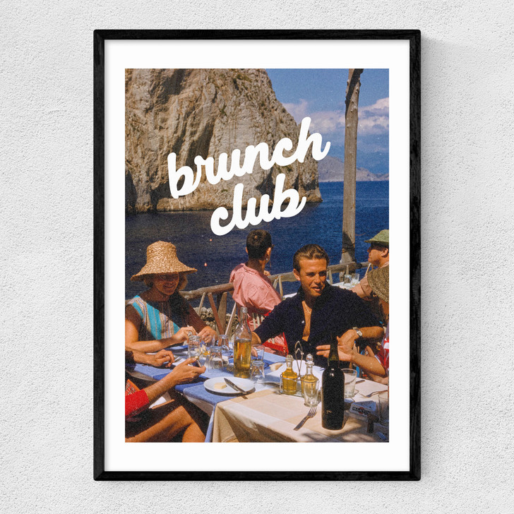 Brunch Club by GS Print Shoppe Narrow Black Frame Brunch Club by GS Print Shoppe Narrow Black Frame