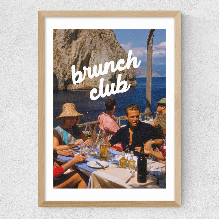 Brunch Club by GS Print Shoppe Medium Oak Frame Brunch Club by GS Print Shoppe Medium Oak Frame
