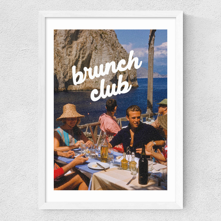Brunch Club by GS Print Shoppe Medium White Frame Brunch Club by GS Print Shoppe Medium White Frame