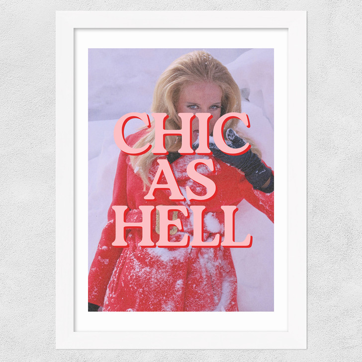 Chic As Hell Wide White Frame