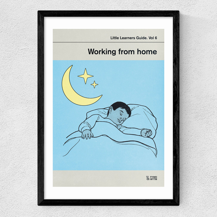 Working From Home Medium Black Frame