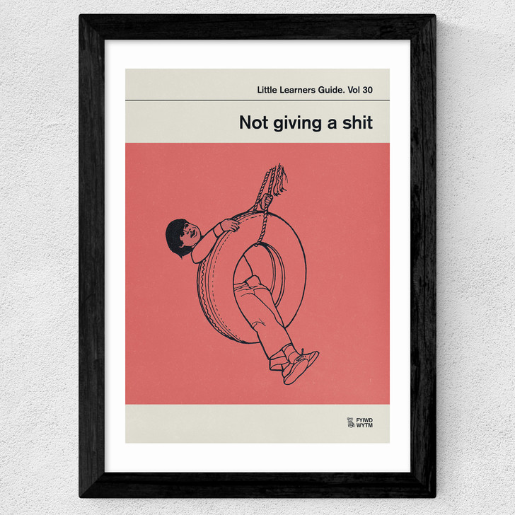Not Giving a Shit Wide Black Frame