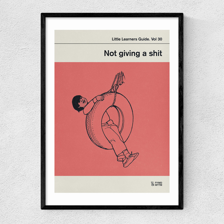 Not Giving a Shit Narrow Black Frame