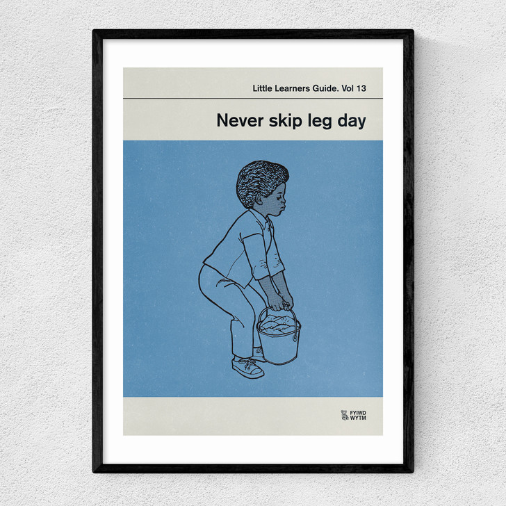 Never Skip Leg Day Narrow Black Frame Never Skip Leg Day Narrow Black Frame