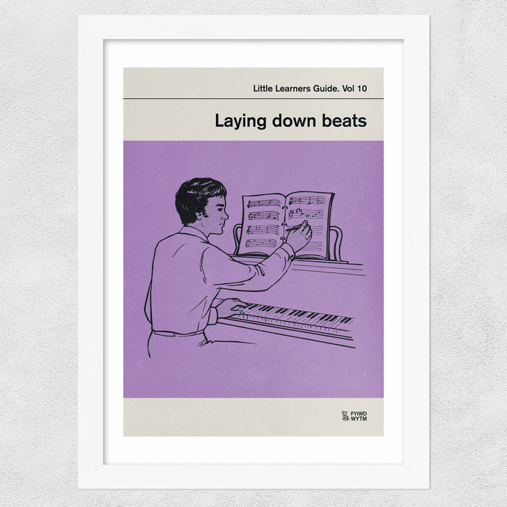 Laying Down Beats Wide White Frame Laying Down Beats Wide White Frame