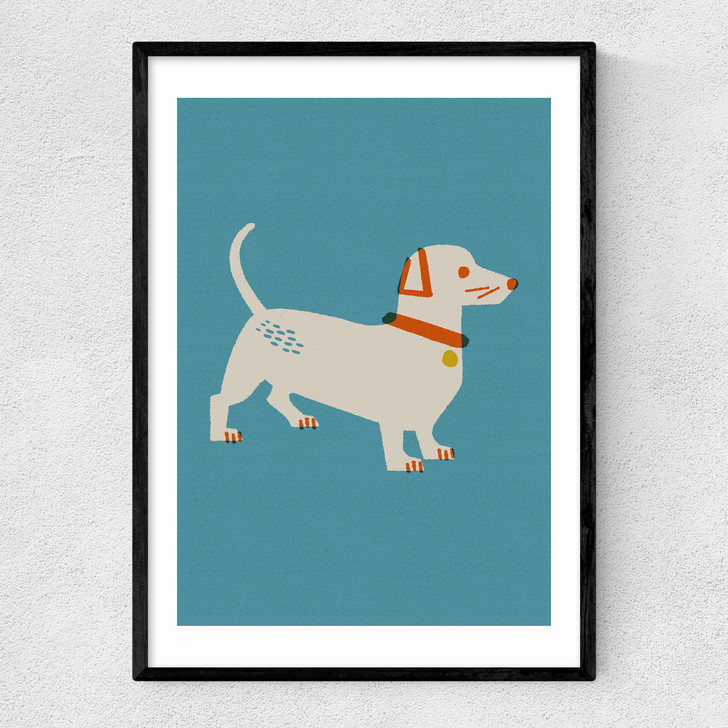 Sausage Dog by Christina Hagerfors Narrow Black Frame Sausage Dog by Christina Hagerfors Narrow Black Frame