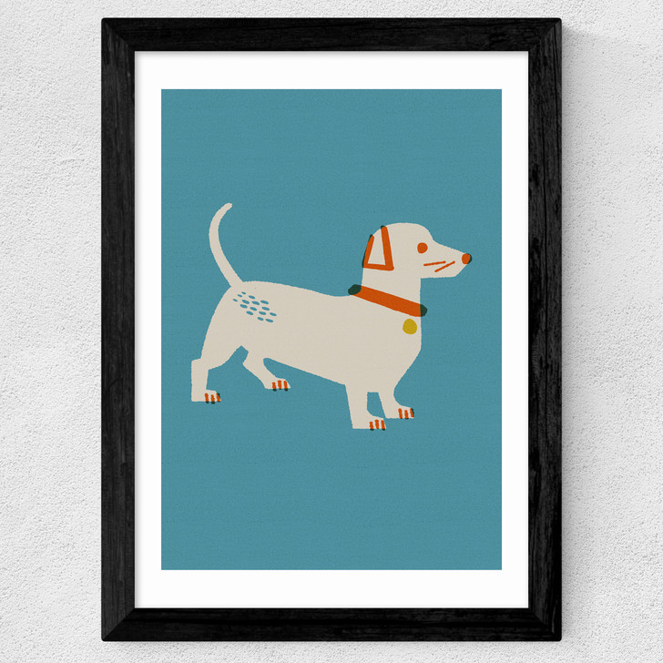 Sausage Dog by Christina Hagerfors Wide Black Frame Sausage Dog by Christina Hagerfors Wide Black Frame