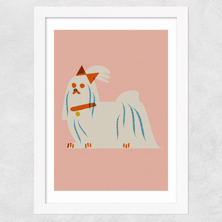 Maltese Wide White Frame Maltese Wide White Frame