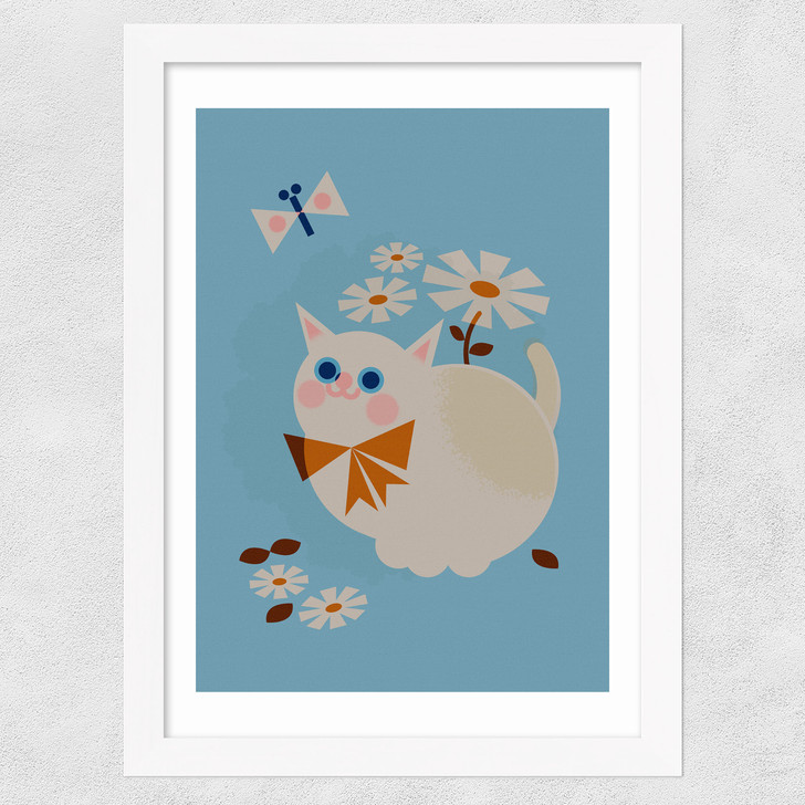 Kitten Wide White Frame Kitten Wide White Frame