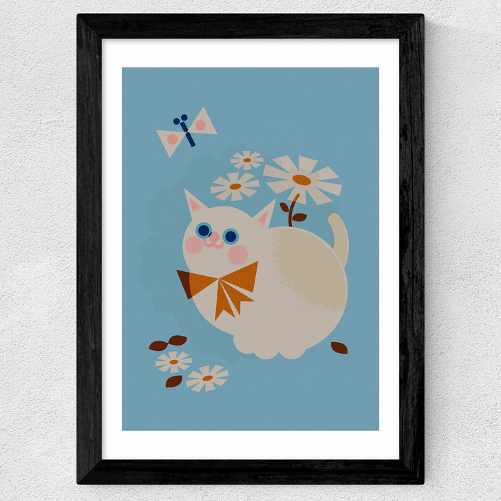 Kitten Wide Black Frame