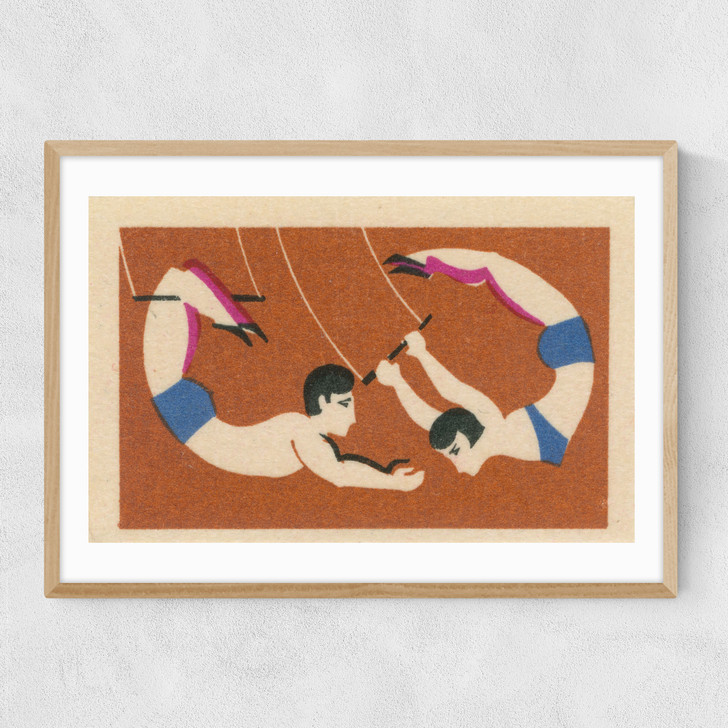 Acrobats Narrow Oak Frame