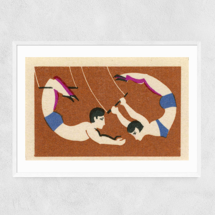 Acrobats Narrow White Frame