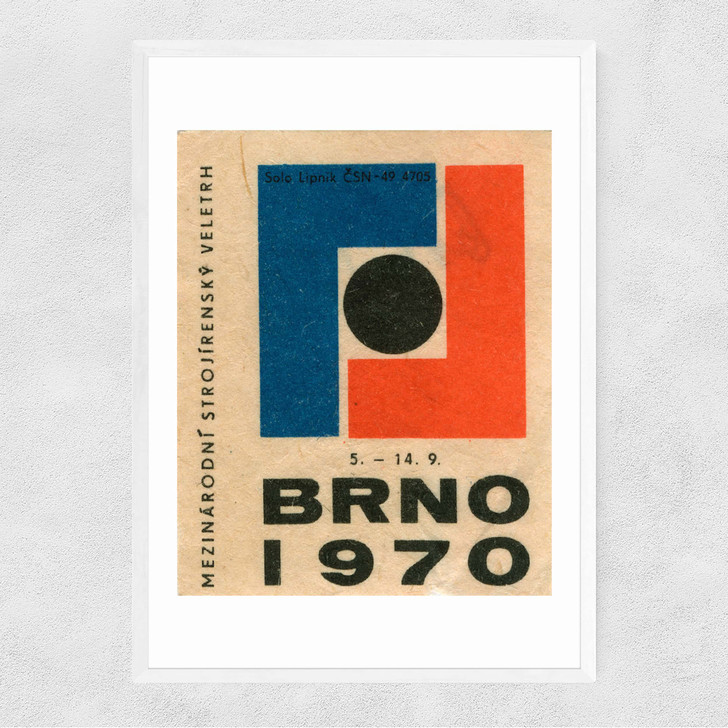 BRNO 1970 Matchbox Narrow White Frame
