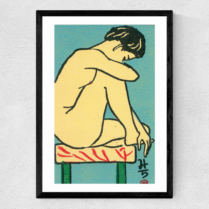 Contemplative Nude Matchbox Medium Black Frame