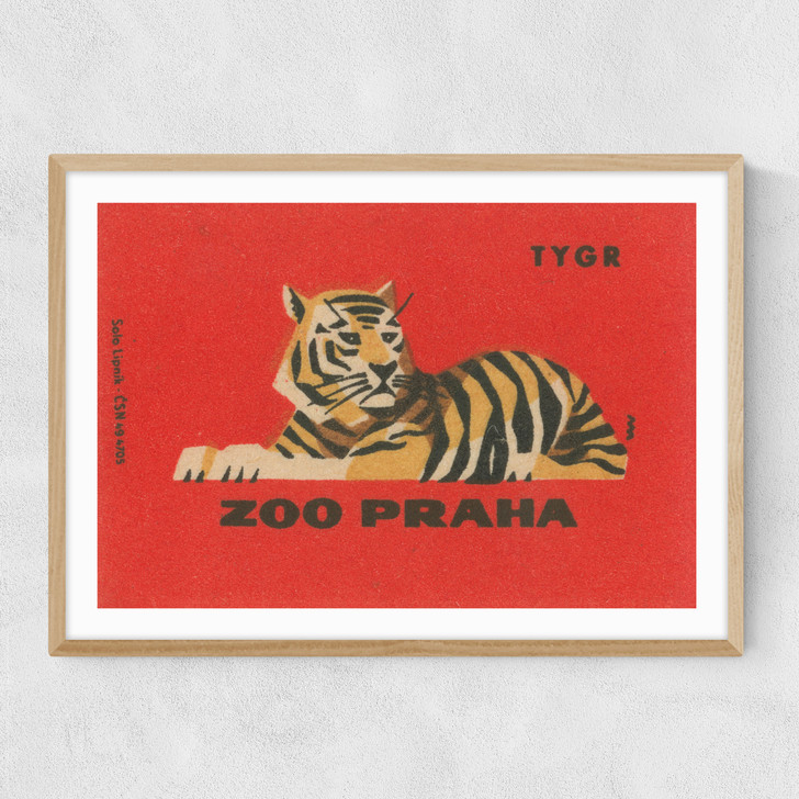 Tiger Matchbox Narrow Oak Frame Tiger Matchbox Narrow Oak Frame