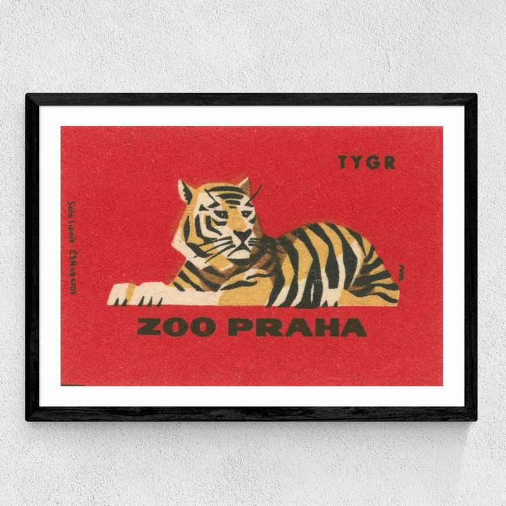 Tiger Matchbox Medium Black Frame