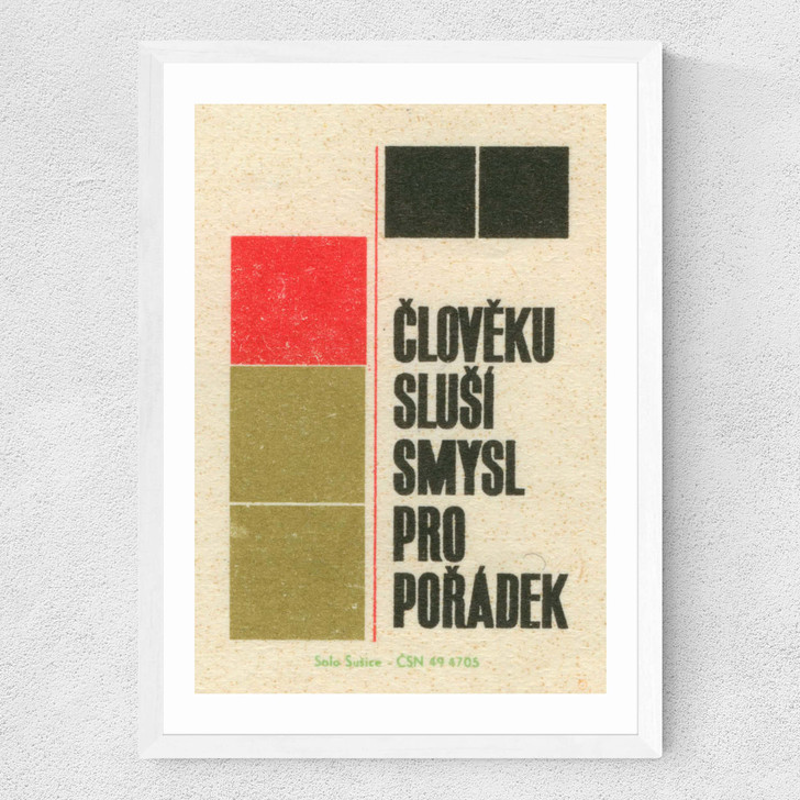 Czech Two Matchbox Medium White Frame Czech Two Matchbox Medium White Frame