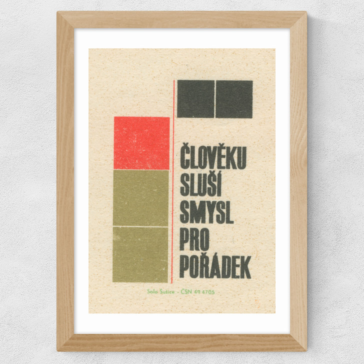 Czech Two Matchbox Wide Oak Frame