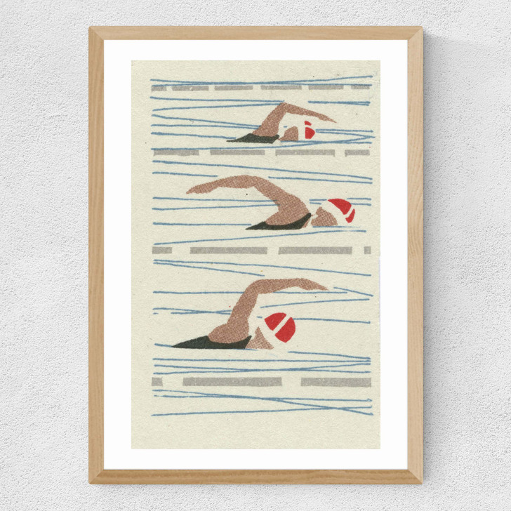 Swimmers Matchbox Medium Oak Frame Swimmers Matchbox Medium Oak Frame