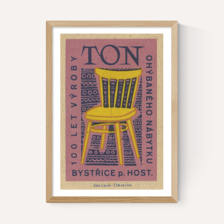 Chair Matchbox Label