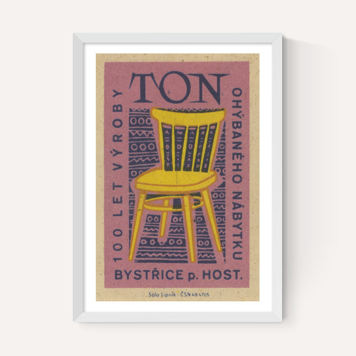 Chair Matchbox Label