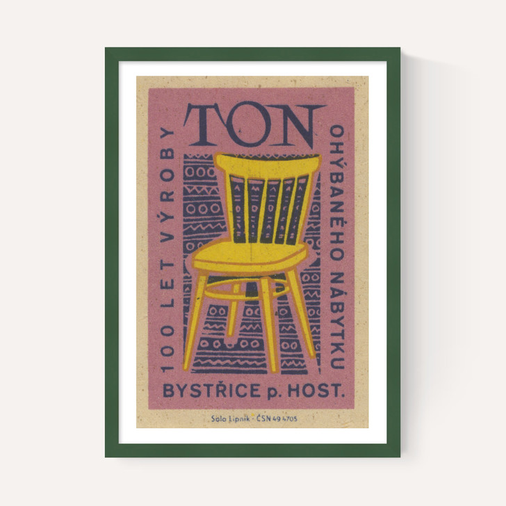 Chair Matchbox Label