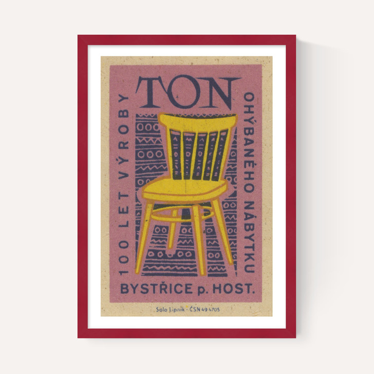 Chair Matchbox Label
