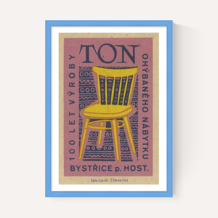 Chair Matchbox Label