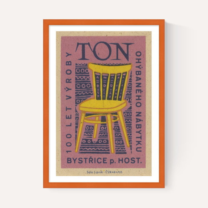Chair Matchbox Label